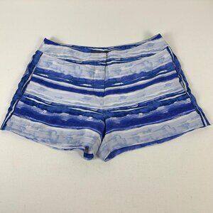 Tommy Bahama Silk Blue & White Striped Shorts - Size 8 for Summer Beach Fun!
